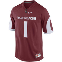 Load image into Gallery viewer, #1 Arkansas Razorbacks Game Football Jersey - Cardinal