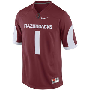 #1 Arkansas Razorbacks Game Football Jersey - Cardinal