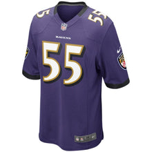 Load image into Gallery viewer, Terrell Suggs Baltimore Ravens Game Jersey - Purple 2018/2019