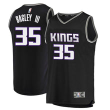 Load image into Gallery viewer, Marvin Bagley III Sacramento Kings Branded Youth 2018 NBA Draft First Round Pick Fast Break Jersey Black – Statement Edition 2018/2019
