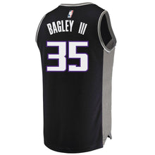 Load image into Gallery viewer, Marvin Bagley III Sacramento Kings Branded Youth 2018 NBA Draft First Round Pick Fast Break Jersey Black – Statement Edition 2018/2019