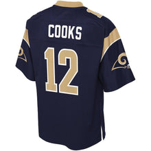 Load image into Gallery viewer, BRANDIN COOKS LOS ANGELES RAMS SUPER BOWL NFL YOUTH PLAYER JERSEY – NAVY 2018/2019