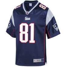 Load image into Gallery viewer, Randy Moss New England Patriots Pro Line Retired Player Jersey – Navy 2018/2019 Super Bowl