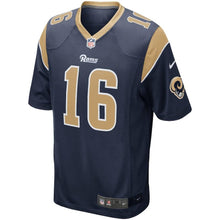 Load image into Gallery viewer, JARED GOFF LOS ANGELES RAMS SUPER BOWL PLAYER GAME JERSEY – NAVY