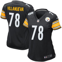 Load image into Gallery viewer, Alejandro Villanueva Pittsburgh Steelers Women's Game Jersey – Black 2018/2019