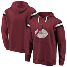 Load image into Gallery viewer, Men's Arizona Cardinals NFL Pro Line by Fanatics Branded Cardinal Big &amp; Tall True Classics Retro Stripe Pullover Hoodie