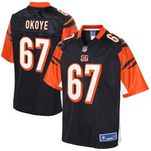 Load image into Gallery viewer, Youth Cincinnati Bengals Chris Okoye NFL Pro Line Black Player Jersey