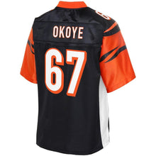 Load image into Gallery viewer, Youth Cincinnati Bengals Chris Okoye NFL Pro Line Black Player Jersey