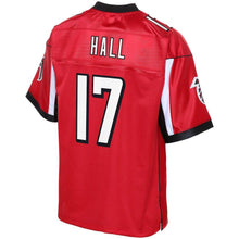 Load image into Gallery viewer, Youth Atlanta Falcons Marvin Hall NFL Pro Line Red Team Color Player Jersey