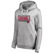 Load image into Gallery viewer, Women's Arizona Cardinals NFL Pro Line by Fanatics Branded Ash Iconic Collection On Side Stripe Pullover Hoodie