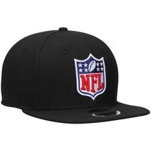 Load image into Gallery viewer, New Era NFL Shield Logo Black Original Fit 9FIFTY Adjustable Snapback Hat