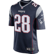 Load image into Gallery viewer, James White New England Patriots Men's Game Jersey - Navy 2018/2019 Super Bowl